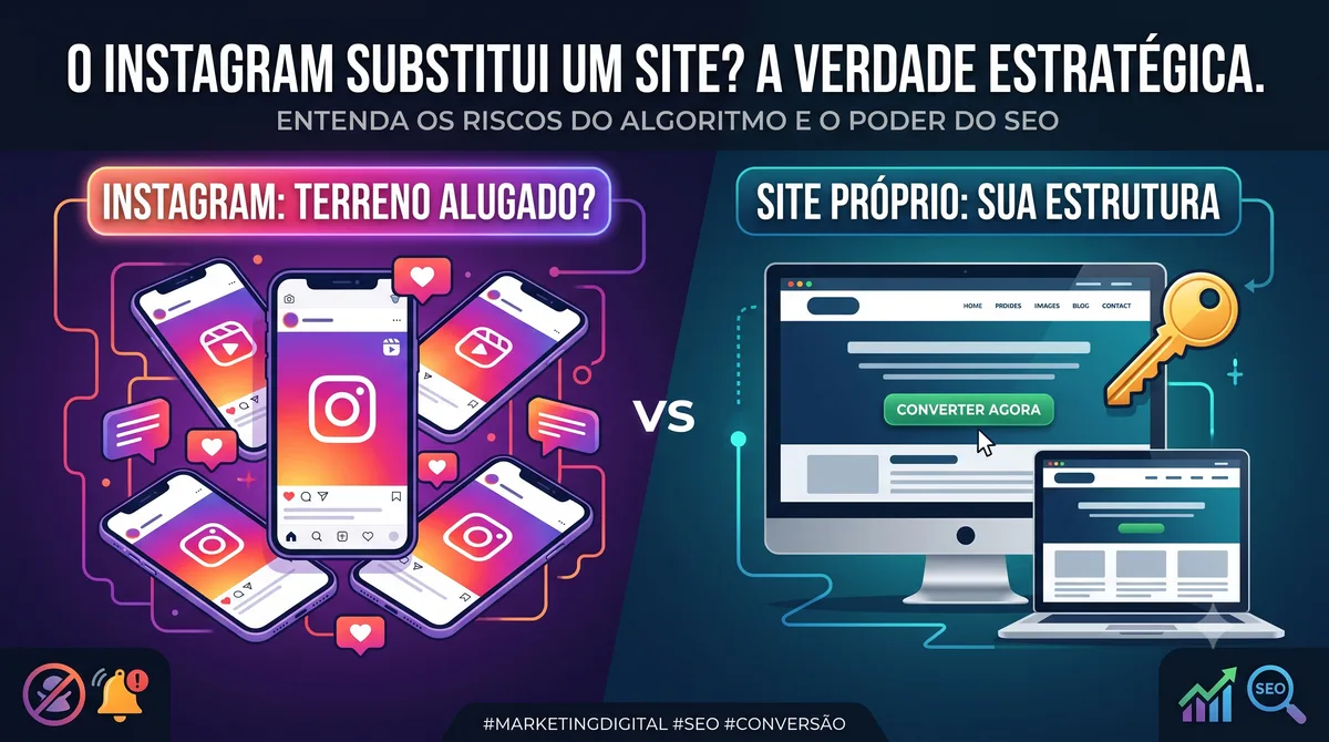 O Instagram Substitui um Site? A Verdade que o Algoritmo Oculta